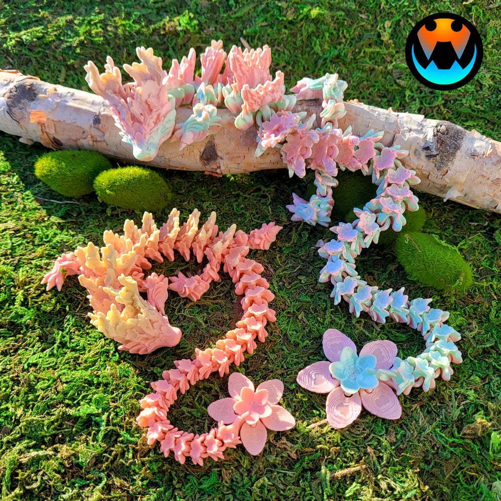 Adult Cherry Blossom Dragon - FDM Filament Articulated Flexi