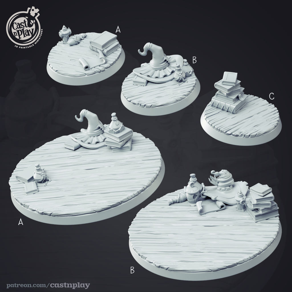 Wizard Base Props - Wizard Collection - 3D Resin Print - D&D Pathfinder NPC Miniature