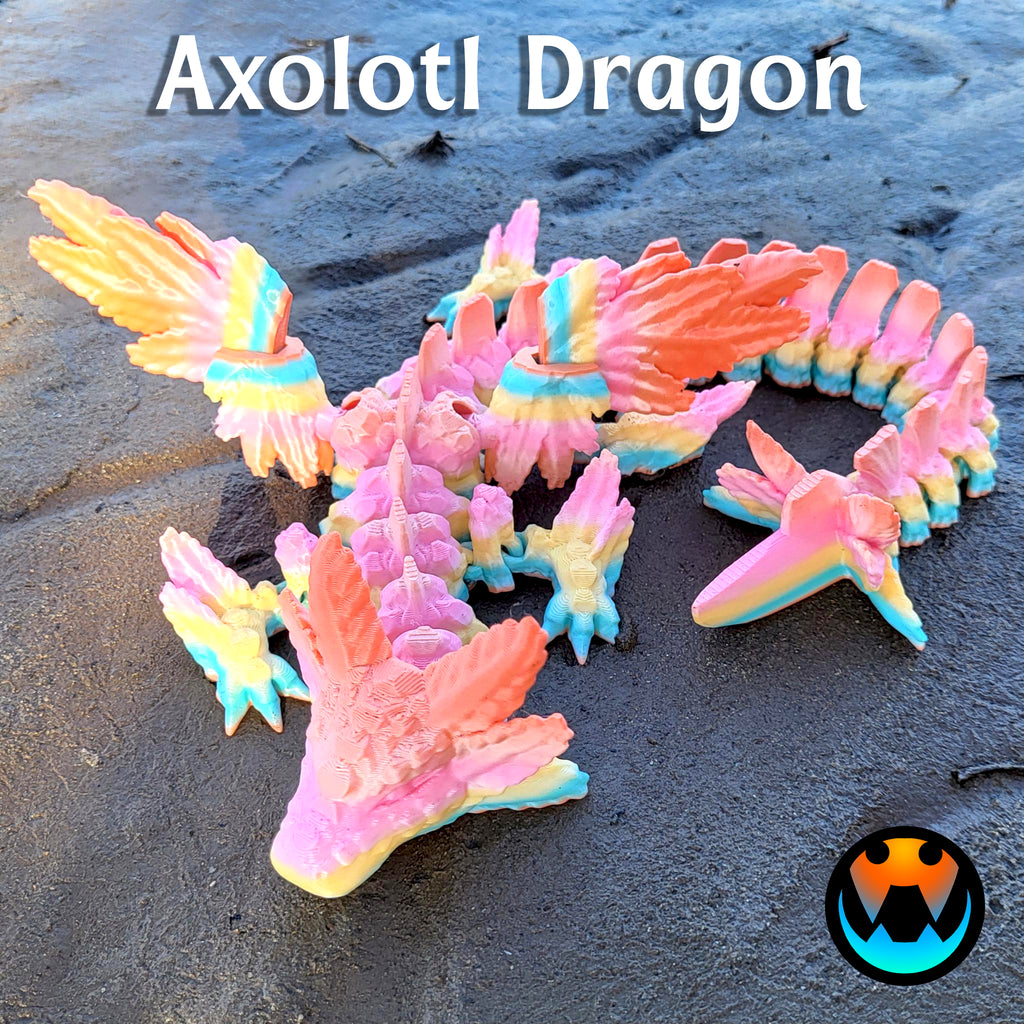 Adult Axolotl Dragon - FDM Filament Print