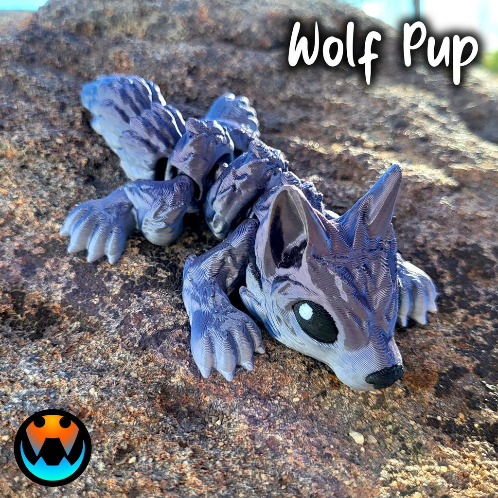 Wolf Pup - 3D Articulated Fidget Toy