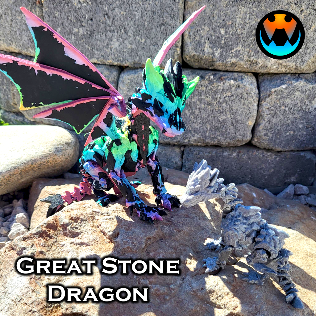 Great Stone Dragon- FDM Filament Articulated Flexi