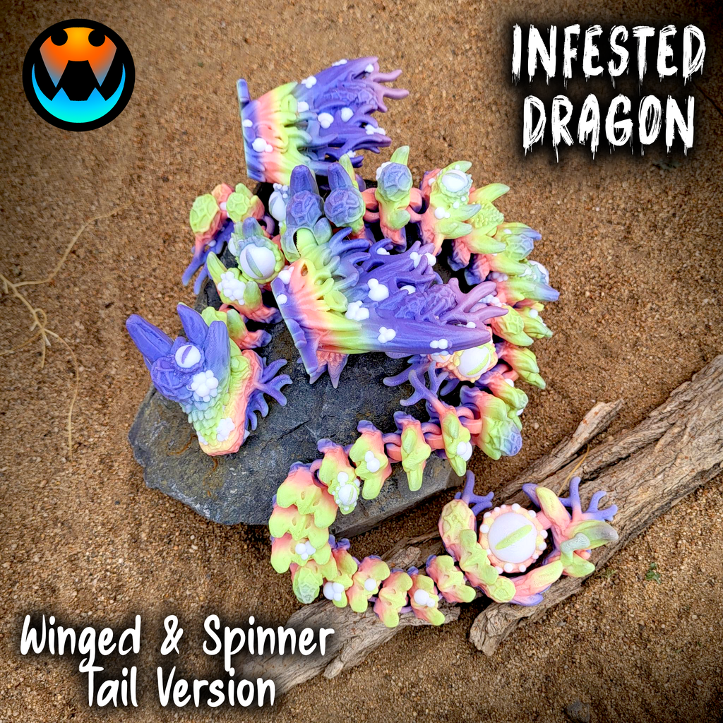 Adult Infested Dragon - FDM Filament Articulated Flexi