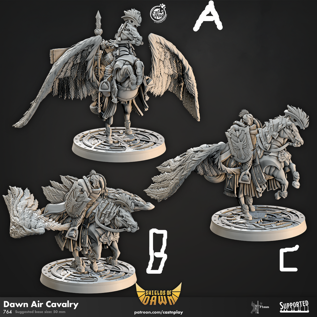 Dawn Air Cavalry Mounted winged horse - Shields of Dawn Collection