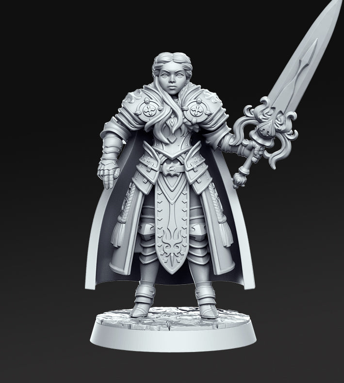 Agnes Master Swordswoman - 3D Resin Print - D&D Pathfinder NPC Miniature