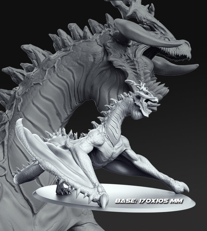 Arboryas Dragon - 3D Resin Print - D&D Pathfinder NPC Miniature