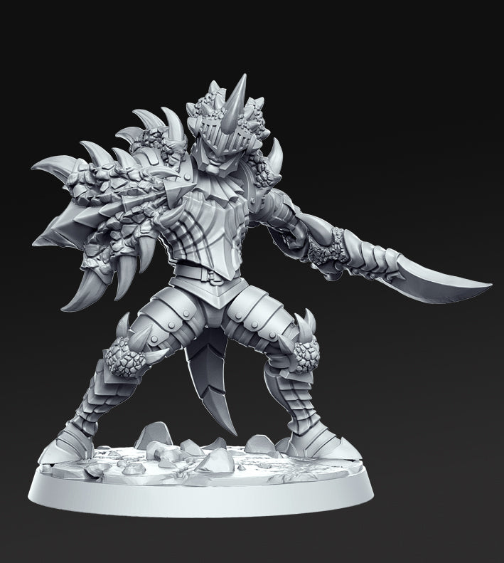 Azzidesh Dragonborn  Solider - 3D Resin Print - D&D Pathfinder NPC Miniature