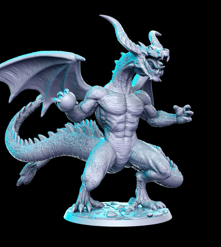 Baharan Dragon - 3D Resin Print - D&D Pathfinder NPC Miniature