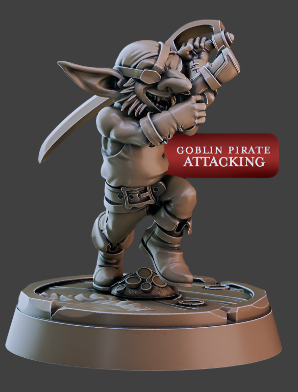 Pirate Goblins - Pirate Chronicles Collection - 3D Resin Print - D&D Pathfinder NPC Miniature