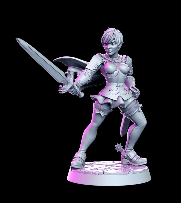 Cleto Female Guard - 3D Resin Print - D&D Pathfinder NPC Miniature