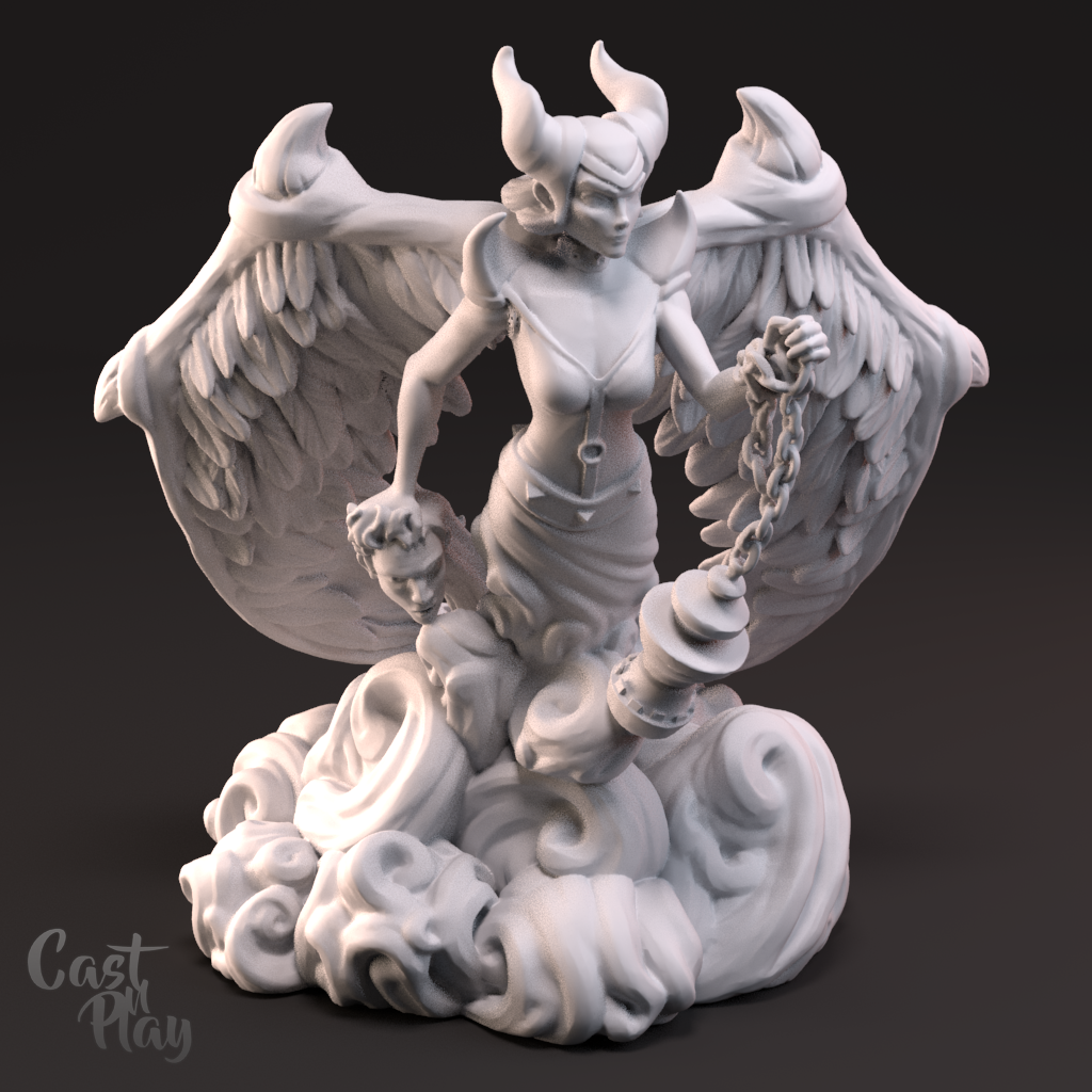 Demon Evil Female Mistress - 3D Resin Print - D&D Pathfinder NPC Miniature