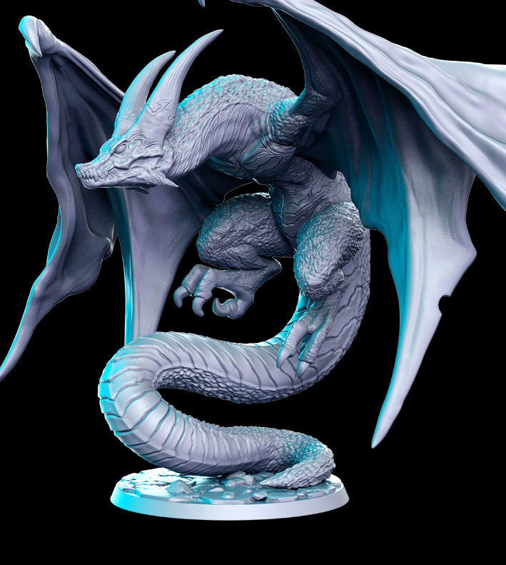 Fenathrax Dragon - 3D Resin Print - D&D Pathfinder NPC Miniature