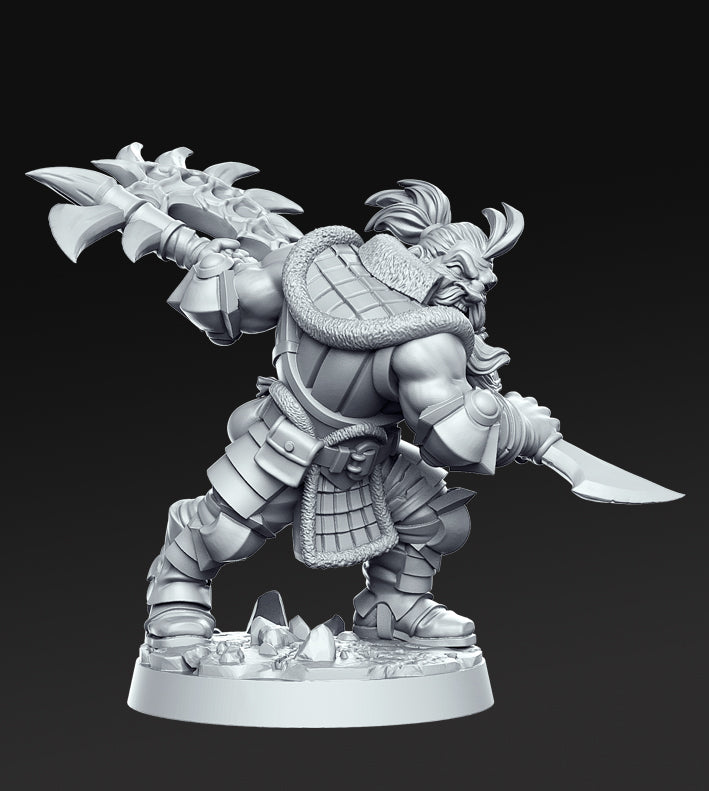 Gandharr Male Fighter - 3D Resin Print - D&D Pathfinder NPC Miniature