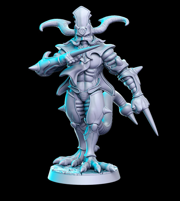 Gongolion Dragonborn Soldier - 3D Resin Print - D&D Pathfinder NPC Miniature