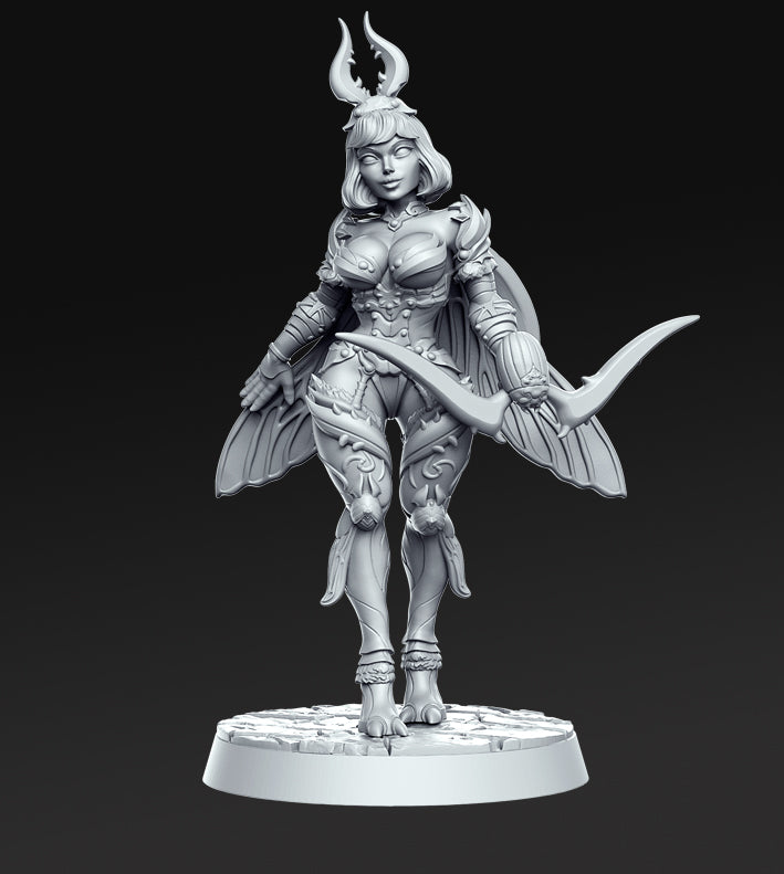 Mina and Nina Druid Fighter Females - 3D Resin Print - D&D Pathfinder NPC Miniature