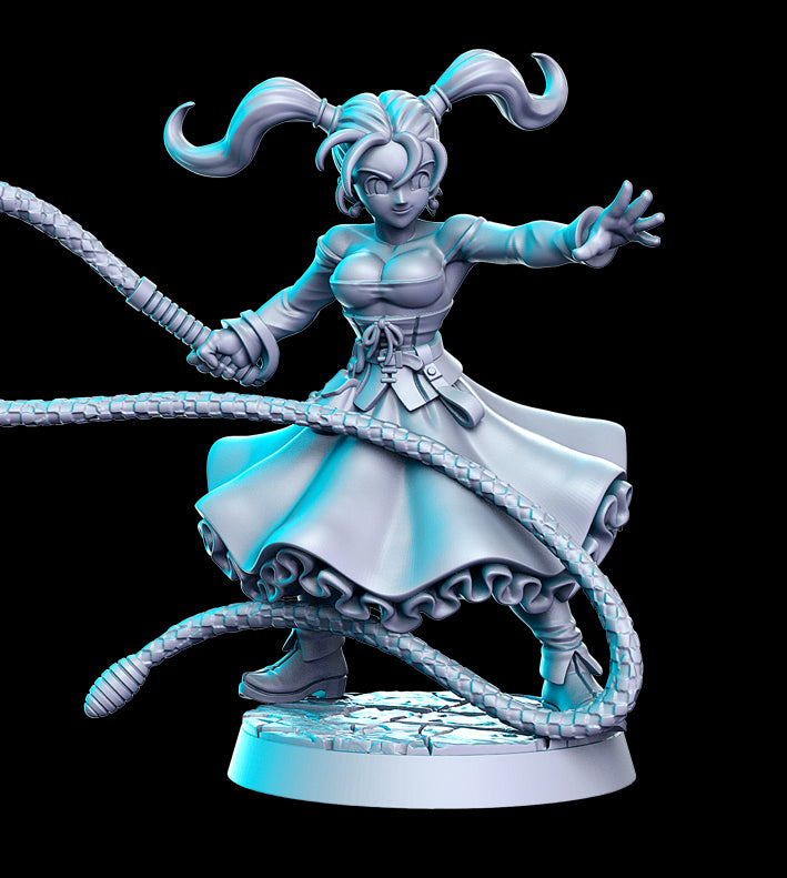 Sally Whipcracker Female Tamer- 3D Resin Print - D&D Pathfinder NPC Miniature