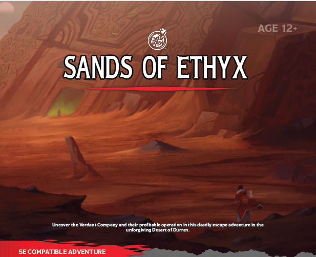 Sands of Ethyx- Oneshot Module For 5E Dungeons and Dragons, DnD, TTRPGs