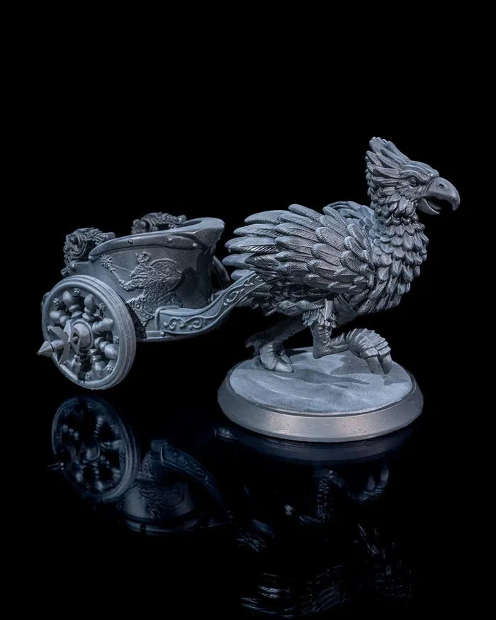 War Chariot and Chicken - Dead End Collection - 3D Resin Print - D&D Pathfinder NPC Miniature