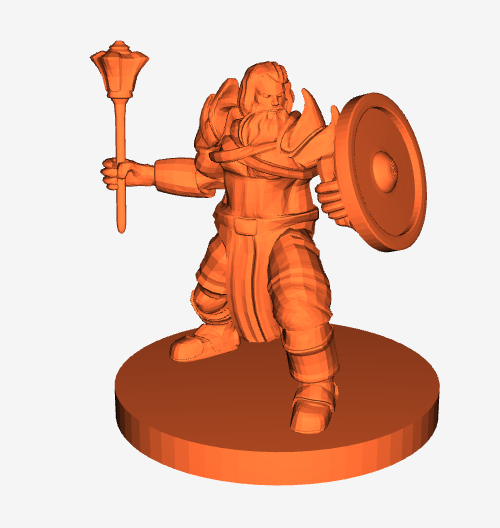 Cleric Human Male with Battle Mace