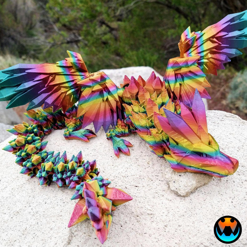 Adult Crystalwing Dragon - FDM Filament Articulated Flexi