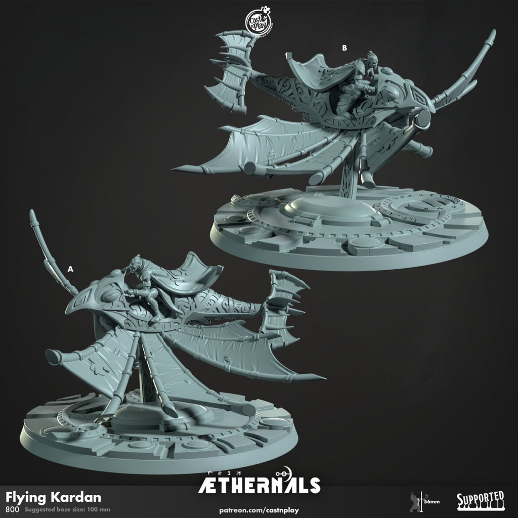 Flying Kardan - Aethernals Collection - 3D Resin Print - D&D Pathfinder NPC Miniature