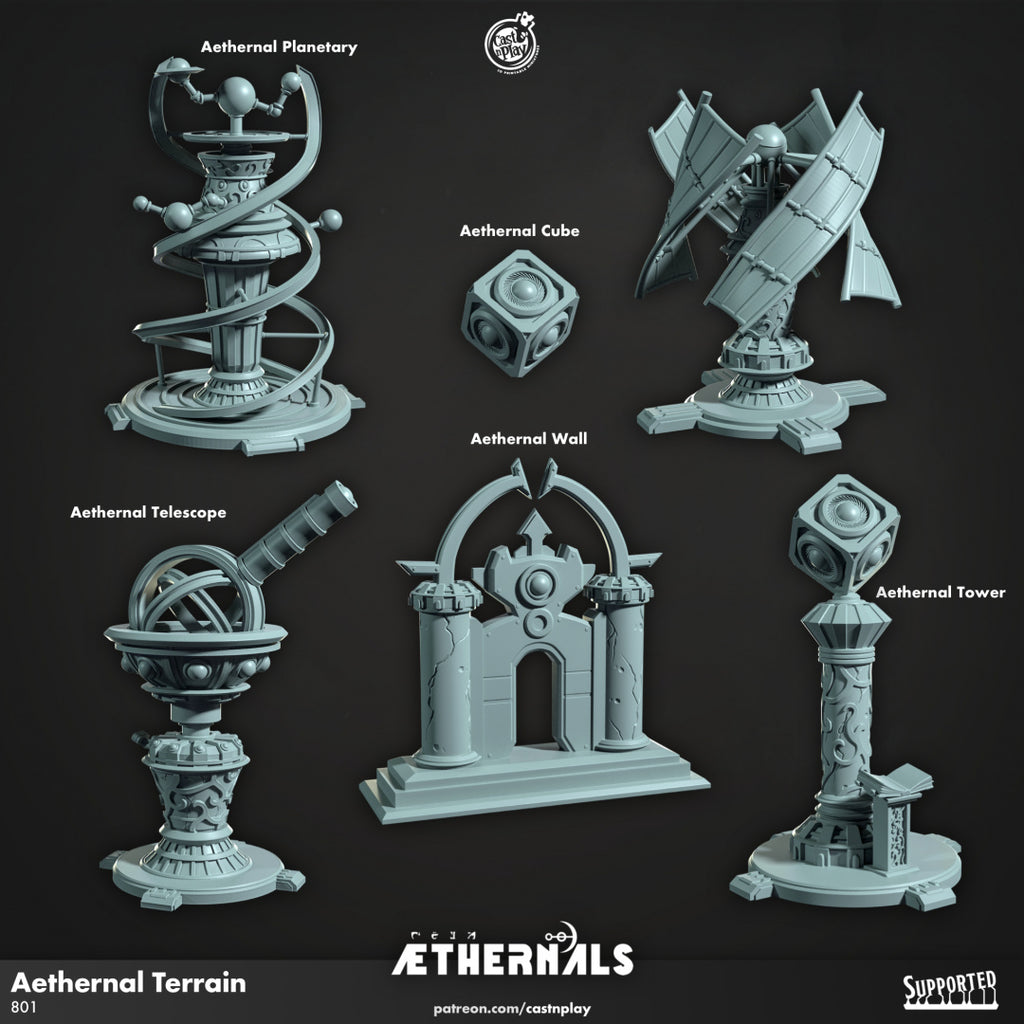 Aethernal Terrain - Aethernals Collection - 3D Resin Print - D&D Pathfinder NPC Miniature