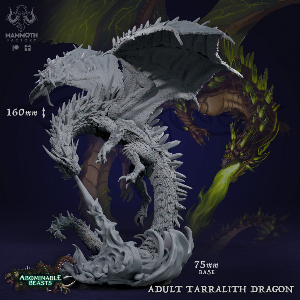 Adult Tarralith Dragon - Abominable Beasts Collection - 3D Resin Print - D&D Pathfinder NPC Miniature