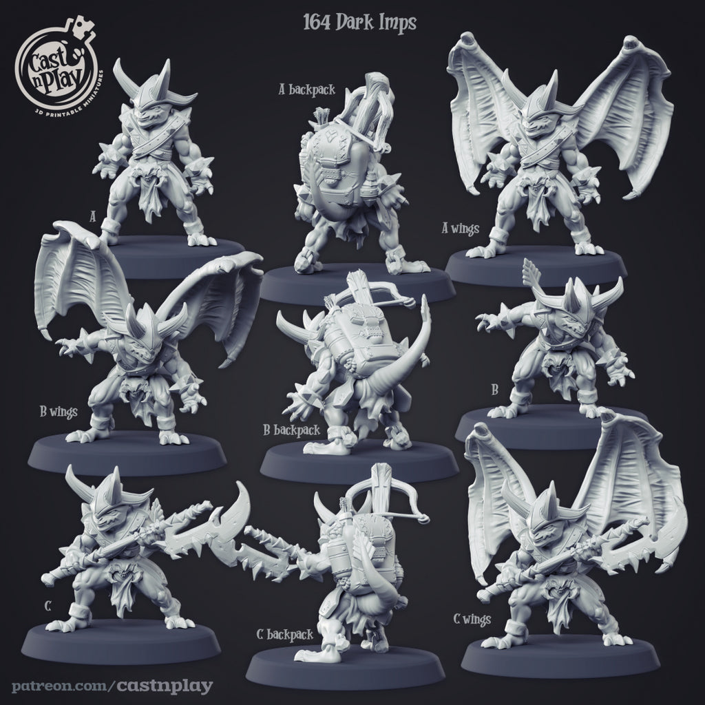 Dark Imps -3D Resin Print - D&D Pathfinder NPC Miniature