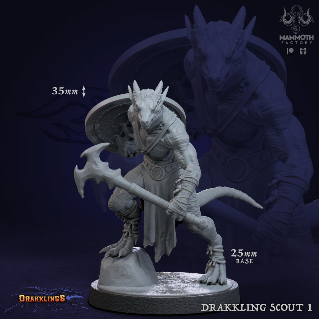 Drakkling Scouts - Drakklings Collection - 3D Resin Print - D&D Pathfinder NPC Miniature