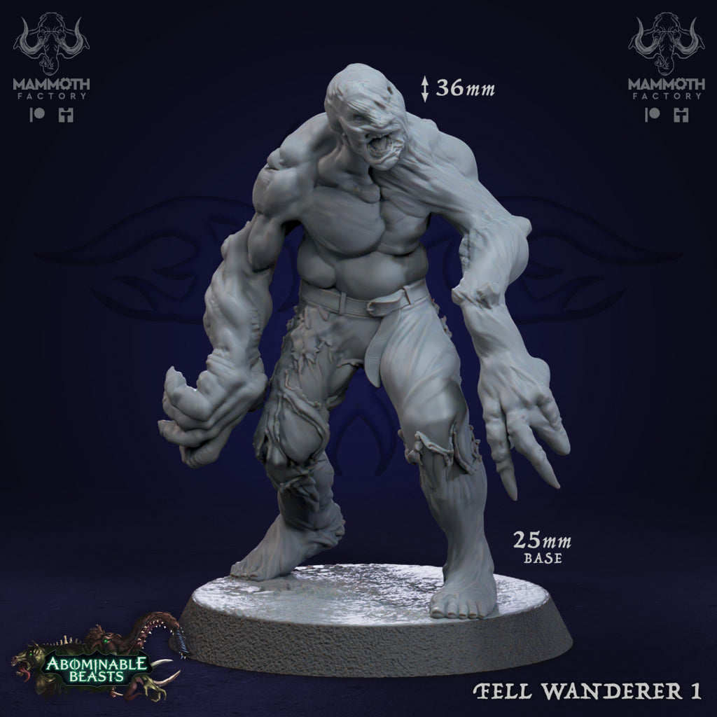 Fell Wanderers - Abominable Beasts Collection - 3D Resin Print - D&D Pathfinder NPC Miniature