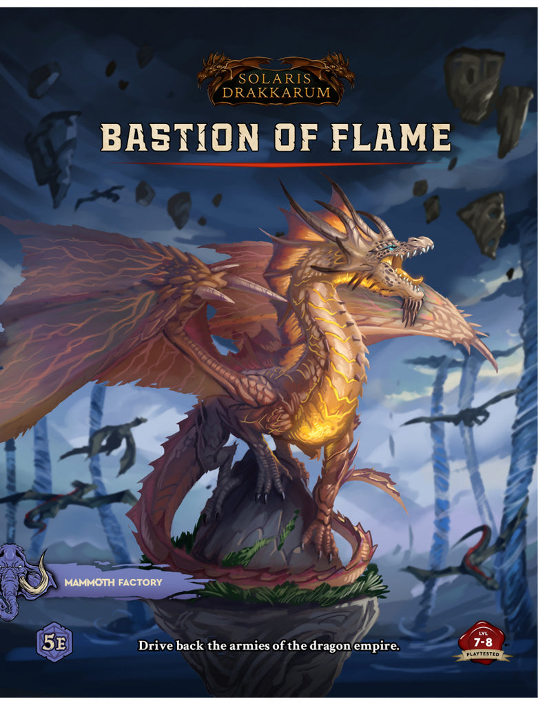 Bastion Of Flame - Solaris Drakkarum Collection - One Shot Module For 5E Dungeons and Dragons, DnD, TTRPGs