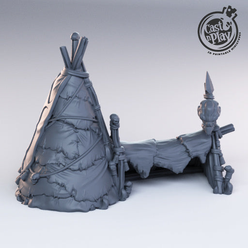 Bandit Tent Props - 3D Resin Print - D&D Pathfinder NPC Miniature