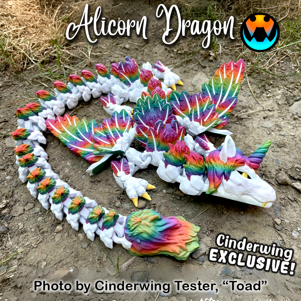 Alicorn Dragon - FDM Filament Articulated Flexi