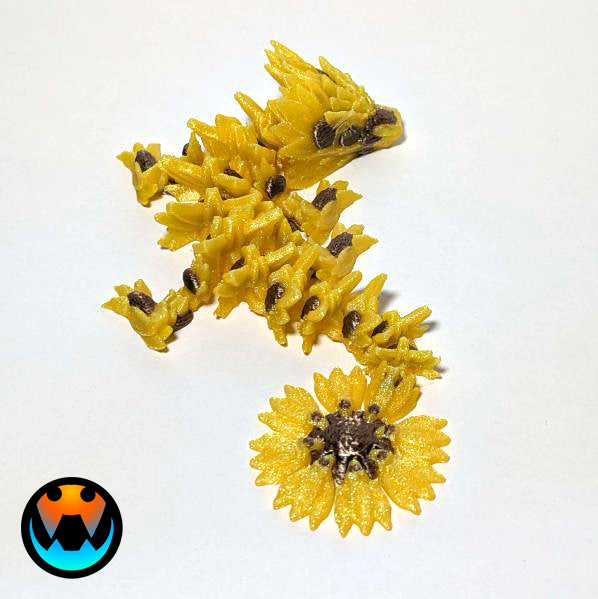 Baby Sunflower Dragon - FDM Filament Articulated Flexi