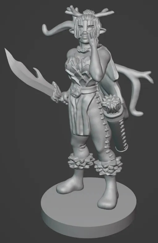 Giant Forest Female with Sword and Bow